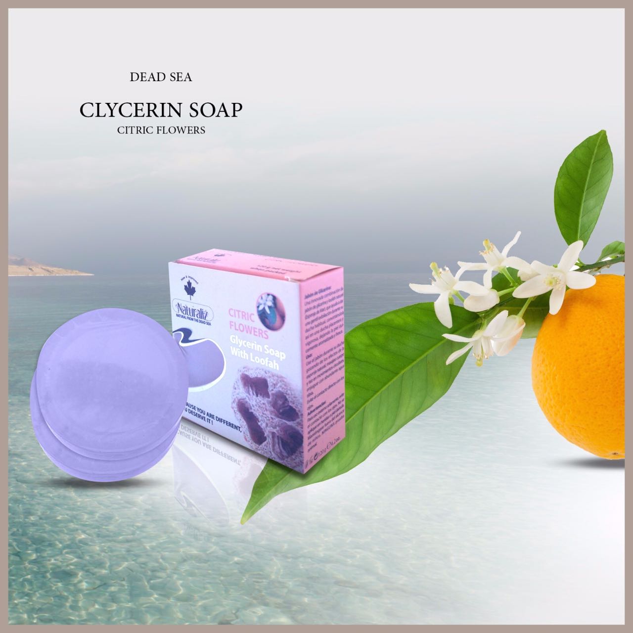 Glycerin Soap With Loofah-Citric Flowers